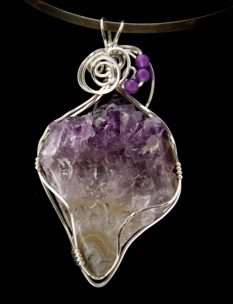 Wire Wrapped Amethyst. 