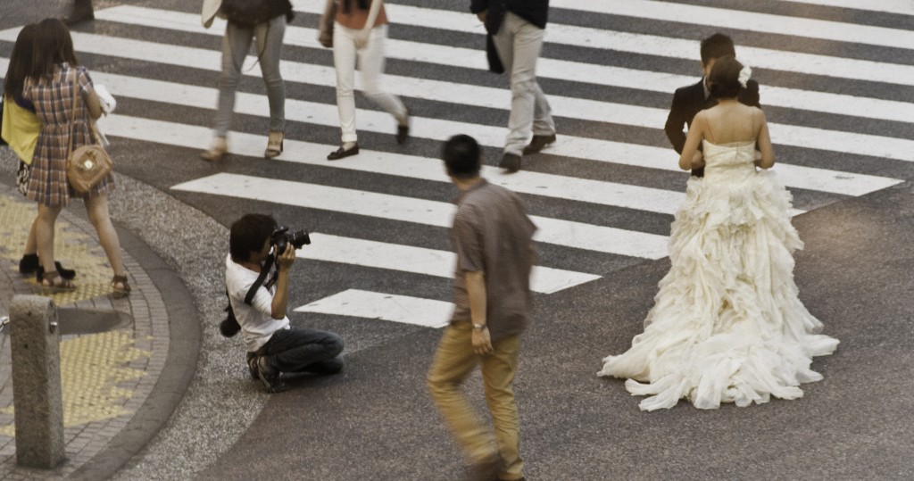 Young Couple at Shibuya Crossing. Tokyo, Japan