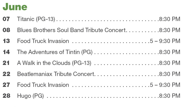 Wellington Ampitheater schedule